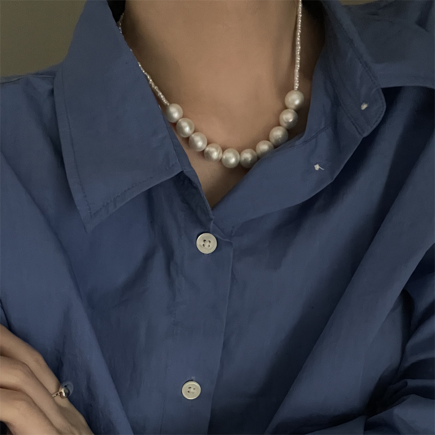 High-end luxury Edison Smile Pearl necklace