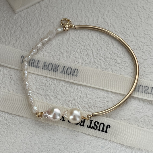 Sea water akoya peach bracelet